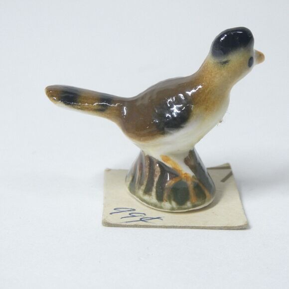 Tiny Porcelain Bird Figurine Vintage MCM Miniature Bone China - Picture 5 of 6